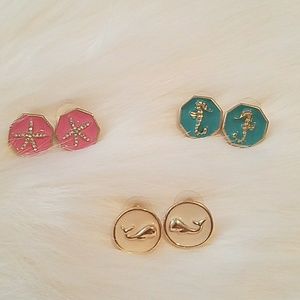 Fornash enamel nautical critter earrings